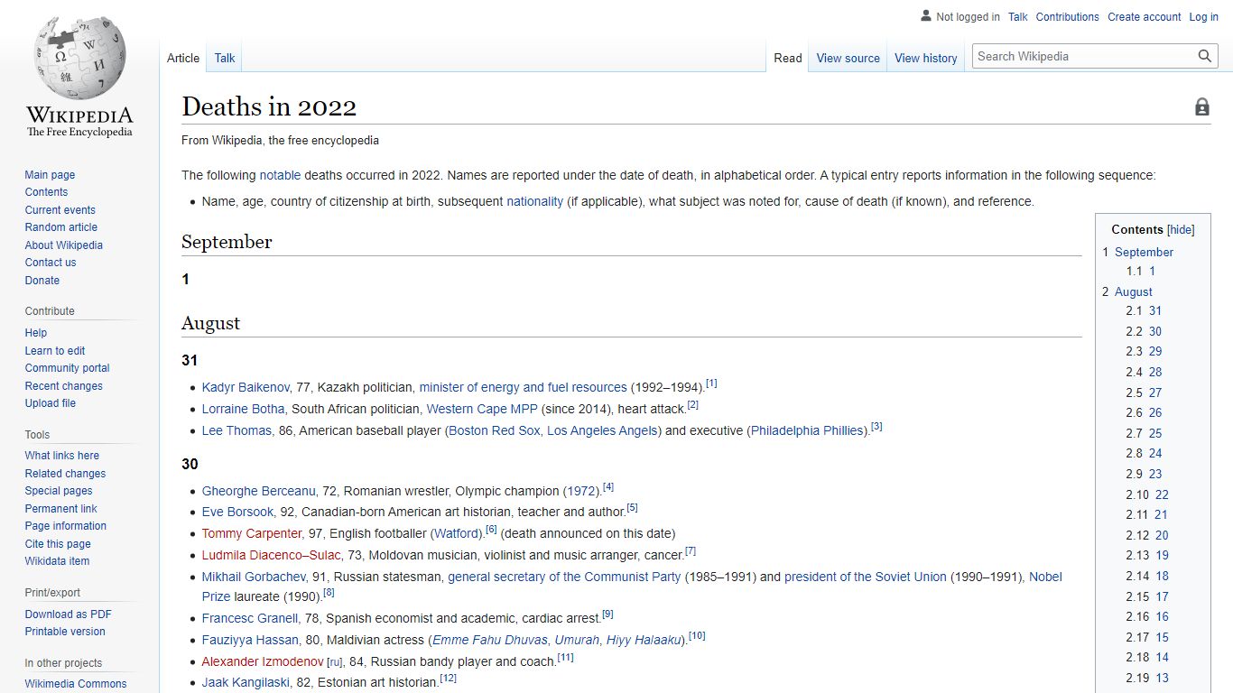 Deaths in 2022 - Wikipedia